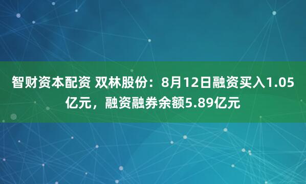 智财资本配资 双林股份：8月12日融资买入1.05亿元，融资融券余额5.89亿元