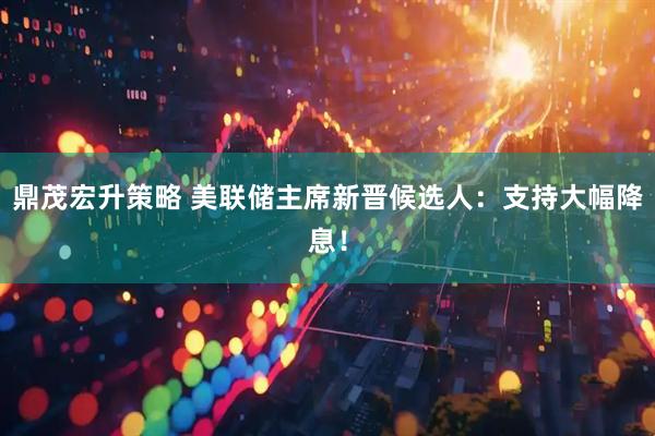 鼎茂宏升策略 美联储主席新晋候选人：支持大幅降息！
