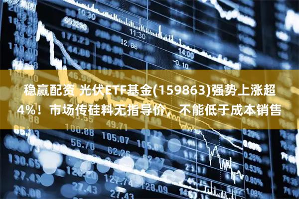 稳赢配资 光伏ETF基金(159863)强势上涨超4%！市场传硅料无指导价，不能低于成本销售